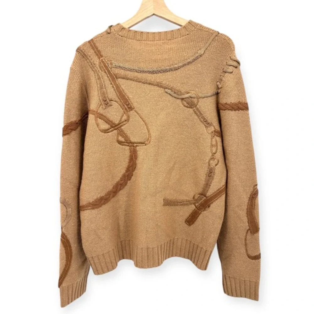 NWT Ralph Lauren Collection Bridle Crewneck Wool Jumper Purple Label Size Large - Picture 14 of 15